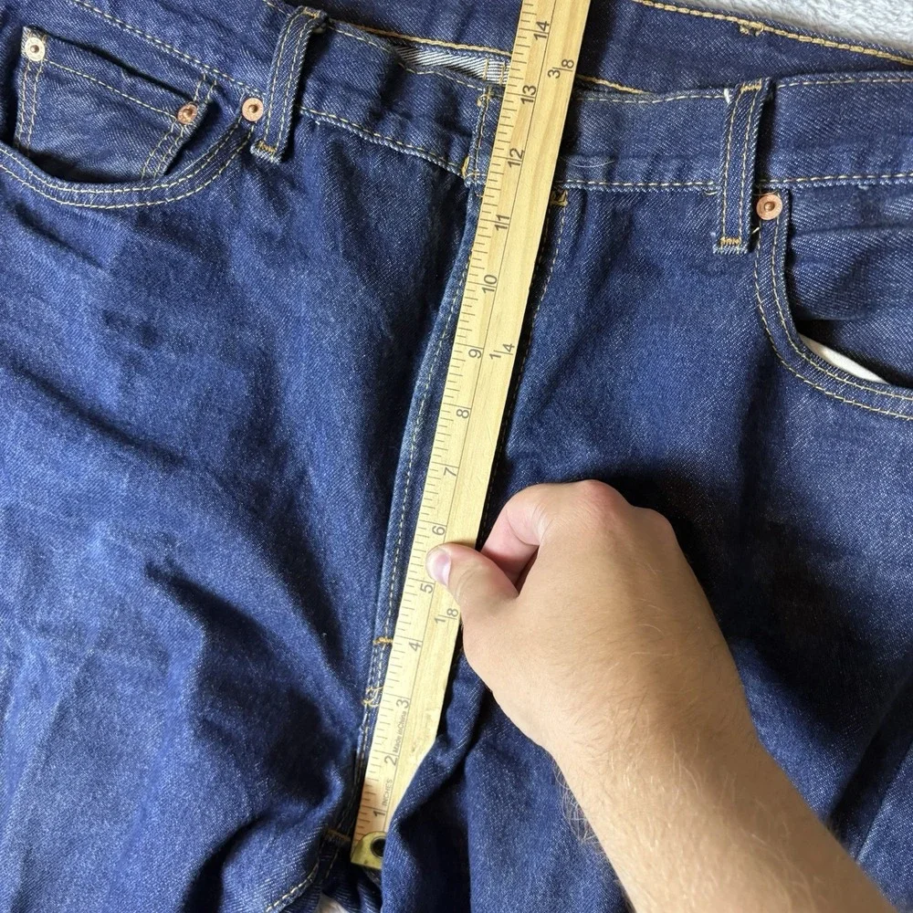 LEVI'S 501 Men's 38x30 (Fits 38x29) Blue Cotton Denim Jeans Regular Fit Straight